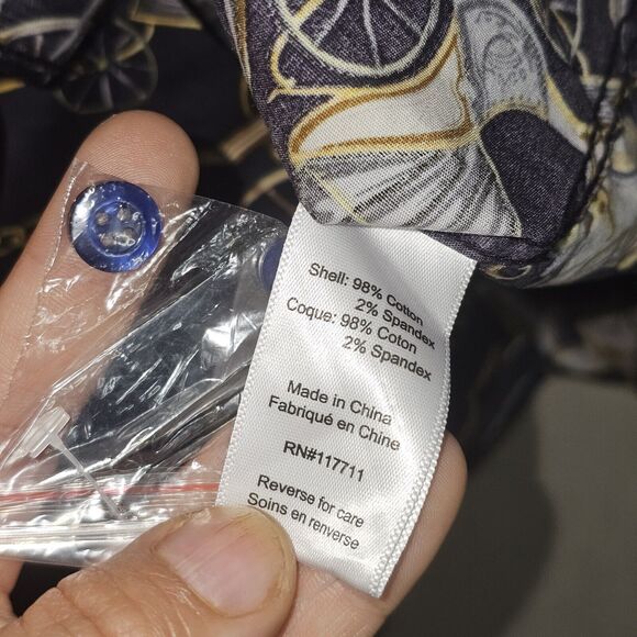 Paisley & Gray Big & Tall Mens Slim Fit Coach Print Button Down Long Sleeve XXL - Picture 5 of 12